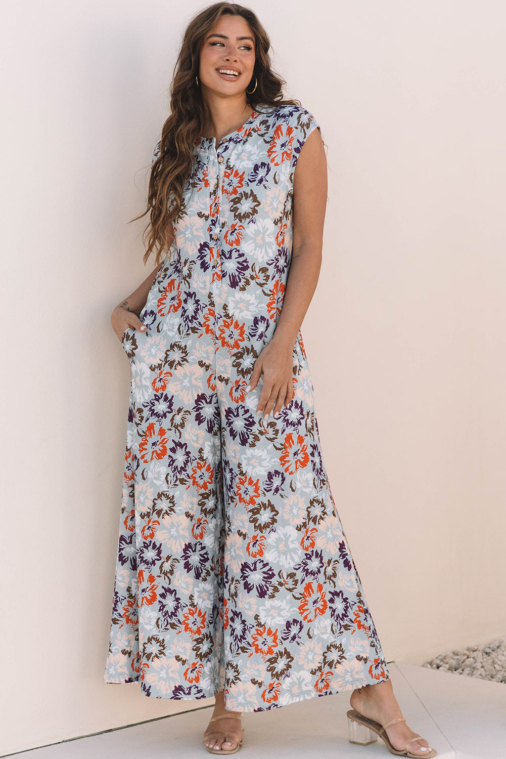 Floral Wide Leg Jumpsuit